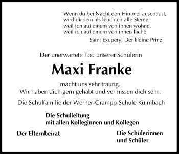 Anzeige von Maxi Franke von MGO