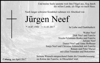 Anzeige von Jürgen Neef von MGO