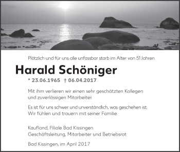 Anzeige von Harald Schöniger von MGO