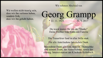 Anzeige von Georg Grampp von MGO
