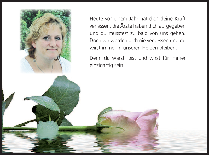  Traueranzeige für Heute vor einem Jahr  vom 10.05.2017 aus MGO