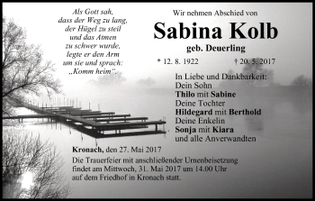 Anzeige von Sabina Kolb von MGO