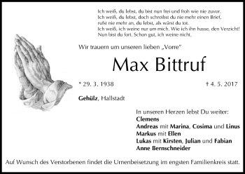 Anzeige von Max Bittruf von MGO