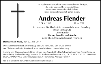 Anzeige von Andreas Flender von MGO