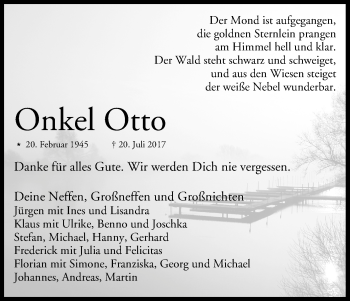 Anzeige von Otto Wohlleber von MGO