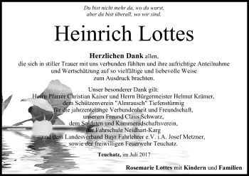 Anzeige von Heinrich Lottes von MGO
