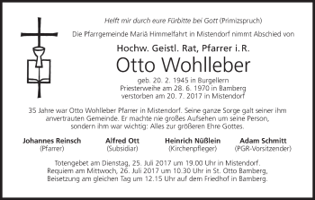 Anzeige von Otto Wohlleber von MGO