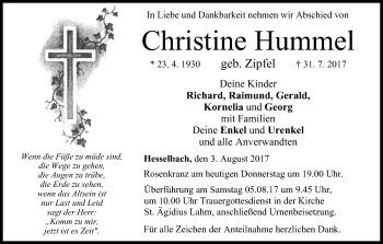 Anzeige von Christine Hummel von MGO