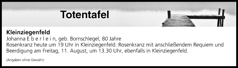  Traueranzeige für Totentafel vom 10.08.2017 vom 10.08.2017 aus MGO
