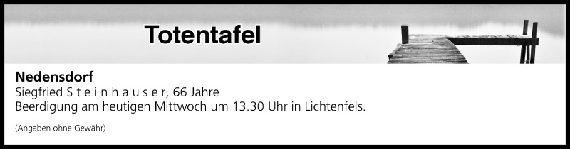  Traueranzeige für Totentafel vom 27.09.2017 vom 27.09.2017 aus MGO