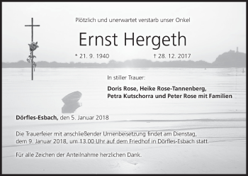 Anzeige von Ernst Hergeth von MGO