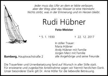 Anzeige von Rudi Hübner von MGO