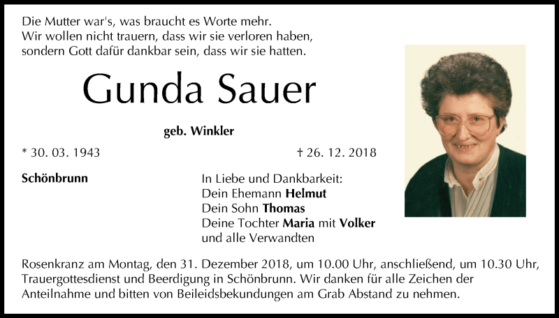 Sauer ehemann sabine Sabine Sauer
