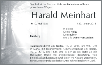 Anzeige von Harald Meinhart von MGO