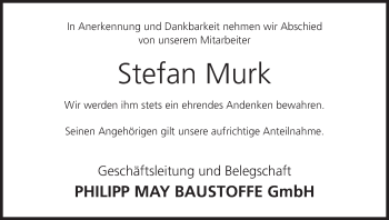 Anzeige von Stefan Murk von MGO