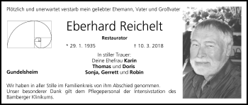 Anzeige von Eberhard Reichelt von MGO