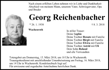 Anzeige von Georg Reichenbacher von MGO