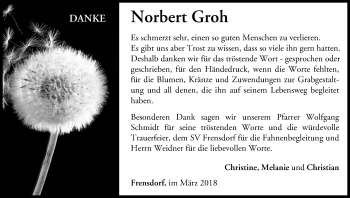 Anzeige von Norbert Groh von MGO