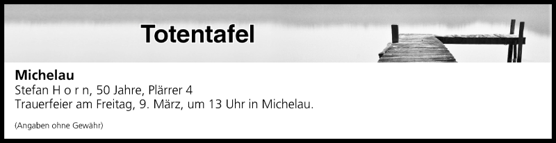  Traueranzeige für Totentafel vom 08.03.2018 vom 08.03.2018 aus MGO
