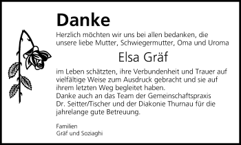Anzeige von Elsa Gräf von MGO