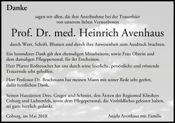 Anzeige von Heinrich Avenhaus von MGO