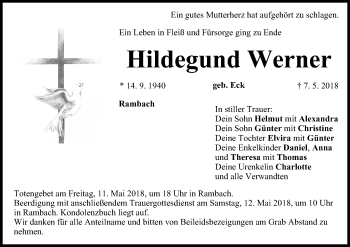 Anzeige von Hildegund Werner von MGO