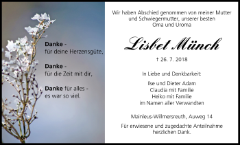 Anzeige von Lisbet Münch von MGO
