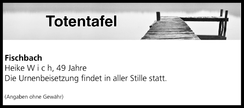  Traueranzeige für Totentafel vom 13.09.2018 vom 13.09.2018 aus MGO