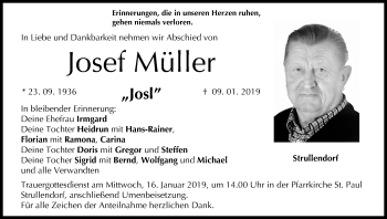 Anzeige von Josef Müller von MGO