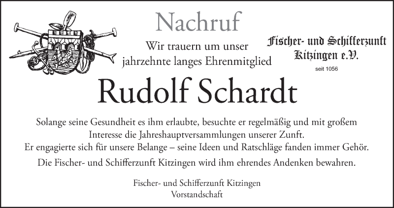  Traueranzeige für Rudolf Schardt vom 22.10.2019 aus MGO