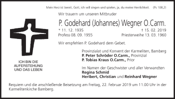 Anzeige von Godehard  Wegner von MGO