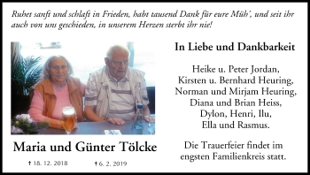 Anzeige von Günter Tölcke von MGO