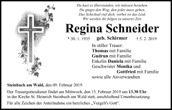 Anzeige von Regina Schneider von MGO