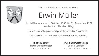 Anzeige von Erwin Müller von MGO