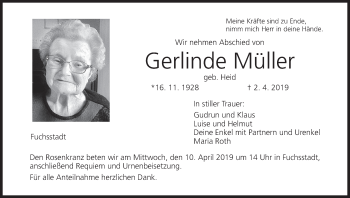 Anzeige von Gerlinde Müller von MGO