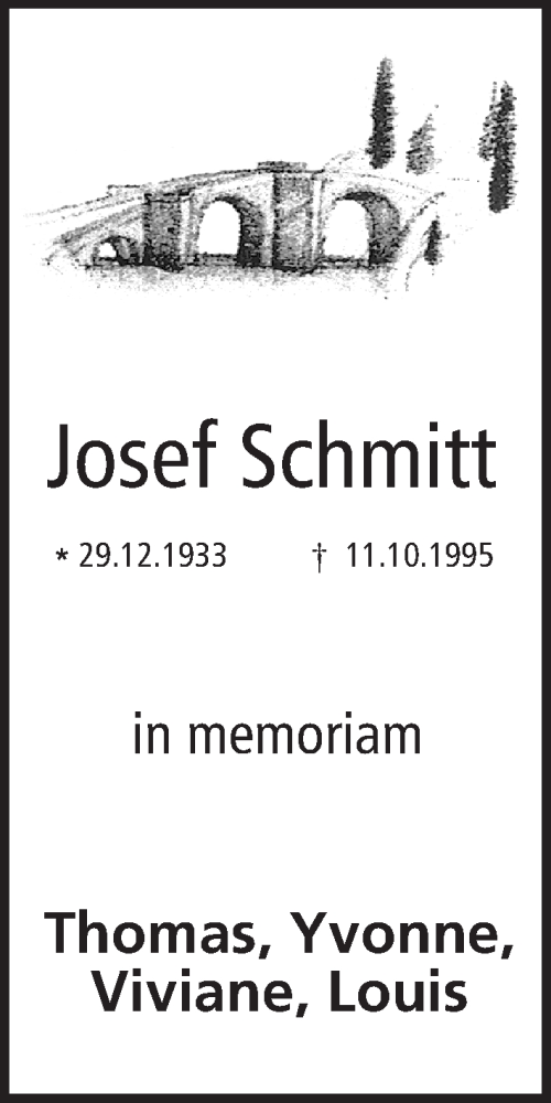  Traueranzeige für Josef Schmitt vom 10.10.2020 aus MGO