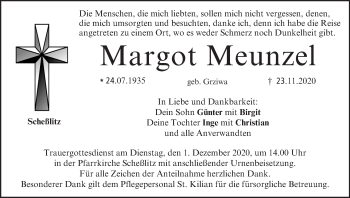 Anzeige von Margot Meunzel von MGO