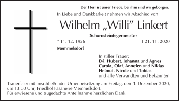 Anzeige von Wilhelm Linkert von MGO