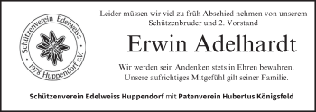 Anzeige von Erwin Adelhardt von MGO
