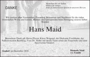 Anzeige von Hans Maid von MGO