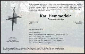 Anzeige von Karl Hemmerlein von MGO