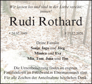 Anzeige von Rudi Rothard von MGO