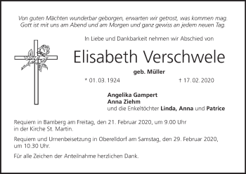 Anzeige von Elisabeth Verschwele von MGO