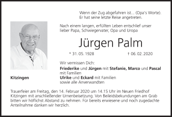 Anzeige von Jürgen Palm von MGO