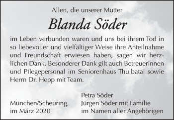Anzeige von Blanda Söder von MGO