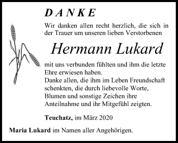 Anzeige von Hermann Lukard von MGO