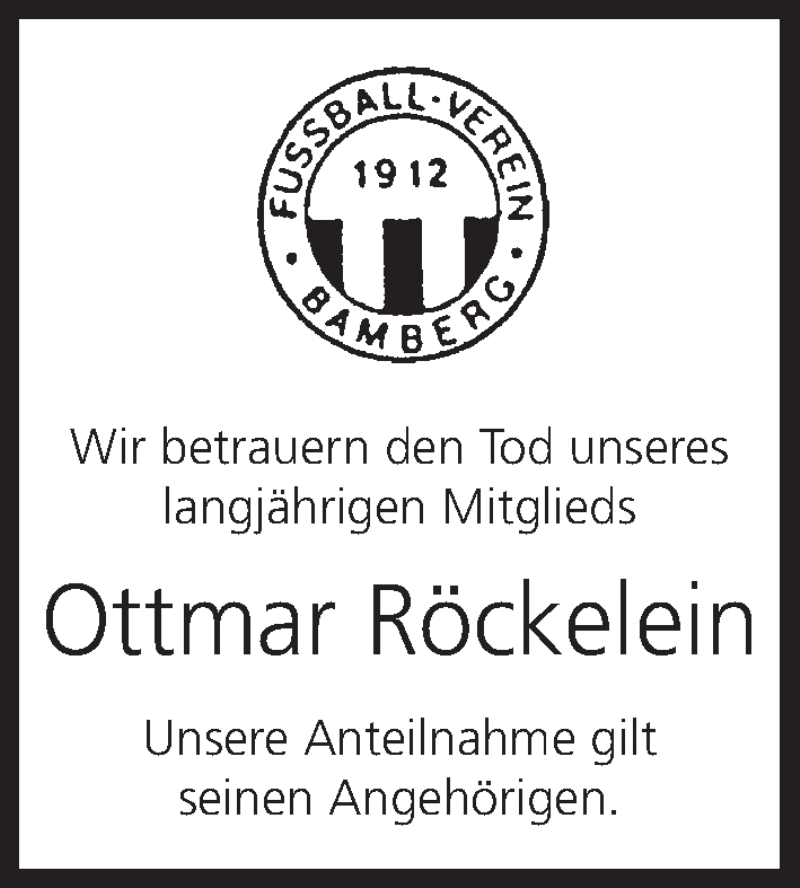  Traueranzeige für Ottmar Röckelein vom 16.05.2020 aus MGO