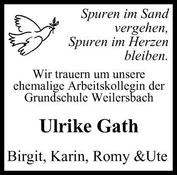 Anzeige von Ulrike Gath von MGO