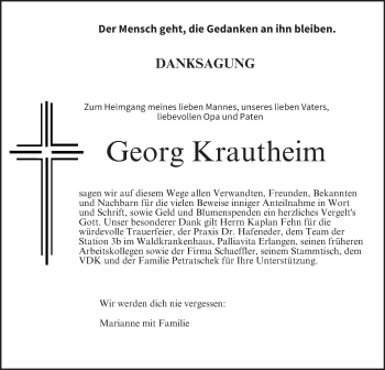 Anzeige von Georg Krautheim von MGO