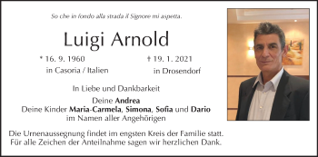 Anzeige von Luigi Arnold von MGO